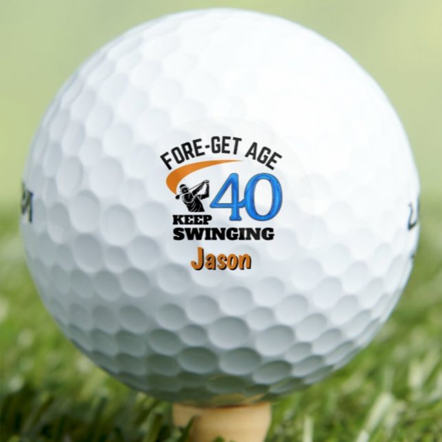 Balles De Golf 40th Birthday Gift for Brother Funny Cool Custom (Créateur téléchargé)