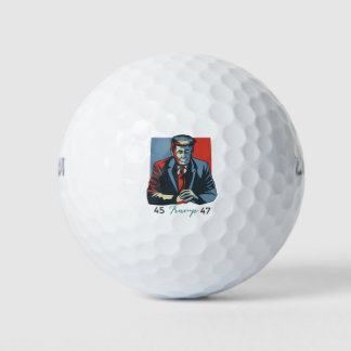 Balles De Golf 45 47 Donald Trump Anguish Président Retro 2024
