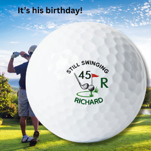 Balles De Golf 45e Anniversaire Nom de Monogramme Homme