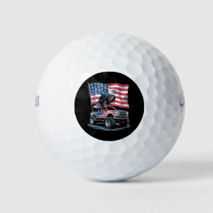 Balles De Golf 4 juillet Fierté américaine Drapeau américain Aigl