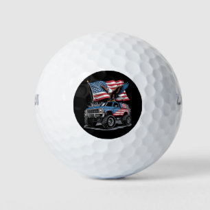 Balles De Golf 4 juillet Patriotique Eagle Monster Truck American