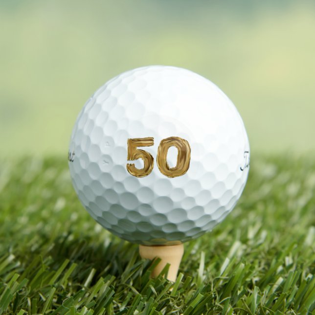 Balles De Golf 50 numéros d'or peint (T-shirt Insitu)