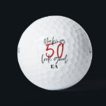 Balles De Golf 50e anniversaire initiales cadeau de faveur person<br><div class="desc">Un cadeau amusant de 50e anniversaire. Parfait cadeau de fête pour votre ami ou parent passionné de golf. Partie d'une collection.</div>