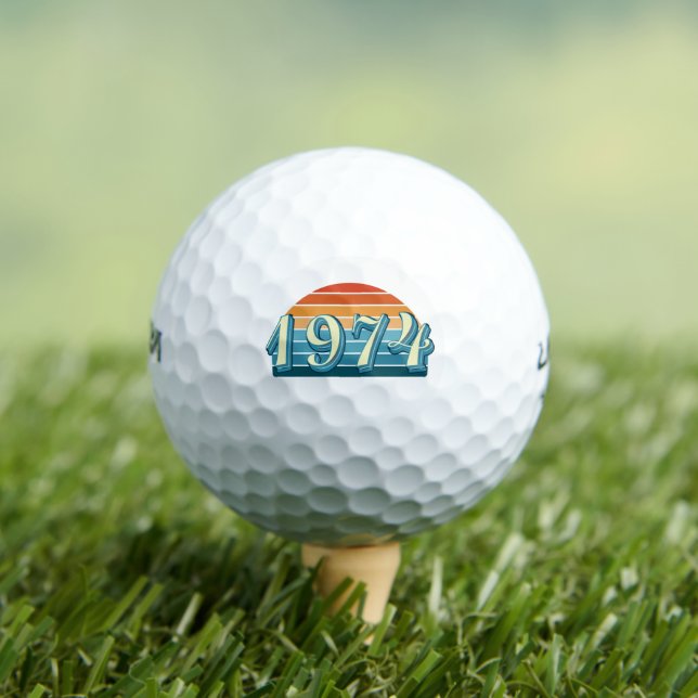 Balles De Golf 50e anniversaire Vintage 1974 (T-shirt Insitu)