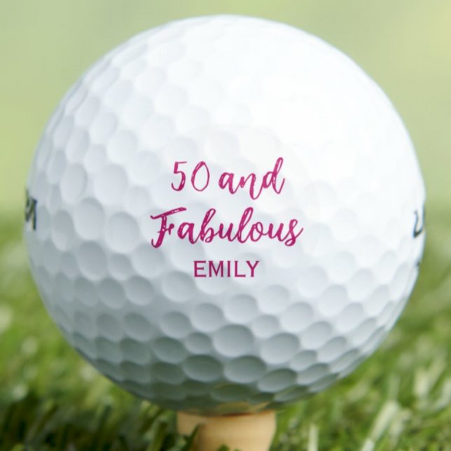 Balles De Golf 50th Birthday for Daughter - Pink 50 & Fabulous (Créateur téléchargé)