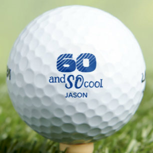 Balles De Golf 60e anniversaire Cadeau pour Frère - Cool Bleu 60 