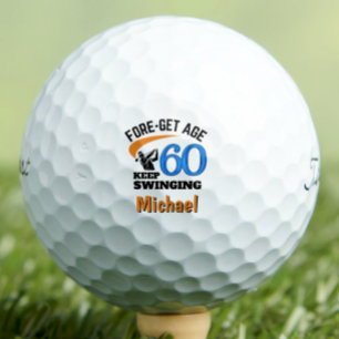 Balles De Golf 60e Anniversaire Pour Mari - Ensemble Bleu Classiq