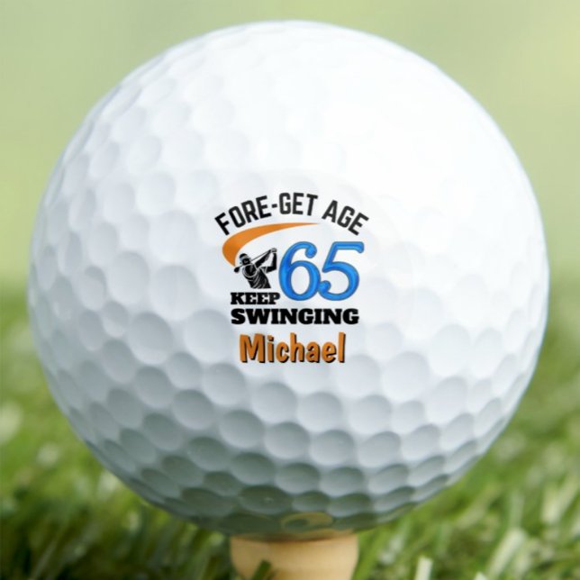 Balles De Golf 65e Anniversaire Golf Balls 65 Ans Drôle Cadeau Bl (Créateur téléchargé)