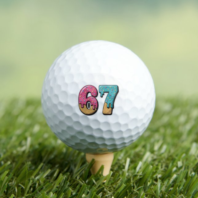 Balles De Golf 67 Ice Cream Drip Meme Funny Six Seven Gen Alpha  (T-shirt Insitu)