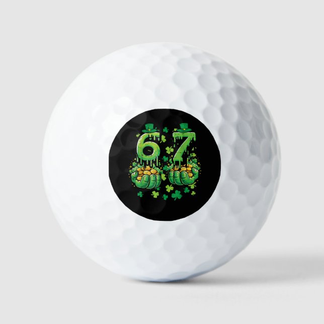 Balles De Golf 6 7 Jour de la Saint-Patrick (Recto)