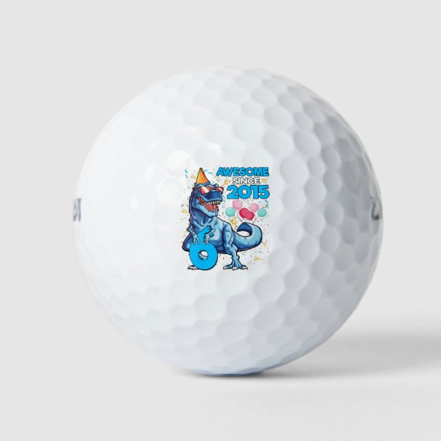 Balles De Golf 6 Anniversaire Dinosaur 6 Anniversaire Garçon Enfa (Devant)