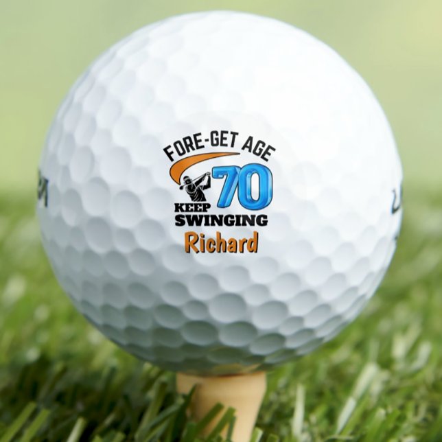 Balles de golf 70 ans anniversaire 70 ans cadeau d (Créateur téléchargé)