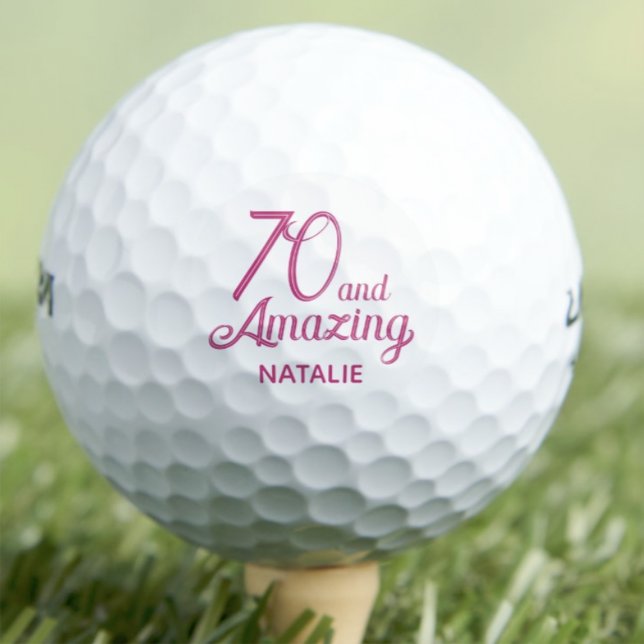 Balles De Golf 70e Anniversaire Cadeau Tante - Rose 70 et Extraor (Créateur téléchargé)
