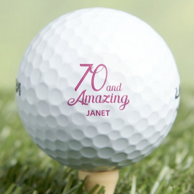 Balles De Golf 70e anniversaire StepMom Gift - Pink 70 et Extraor (Créateur téléchargé)