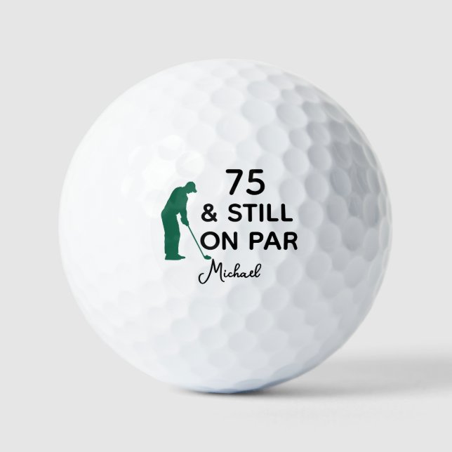 Balles De Golf 75e anniversaire Funny Custom Golf Ball avec nom (Recto)
