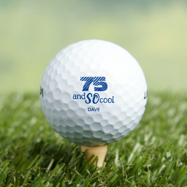 Balles De Golf 75e anniversaire incroyable - Cool Blue Custom 75  (T-shirt Insitu)