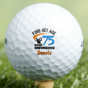 Balles De Golf 75ème Cadeau pour Papy Funny Blue Personnalisé