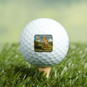 Balles De Golf 80 Ans Forts et Toujours Balancé Golf Anniversaire