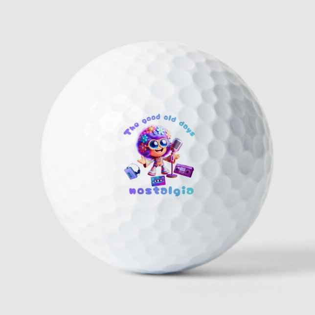 Balles de golf 80 Nostalgie Groove – Rétro Anciens (Recto)