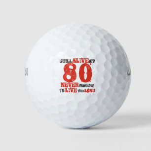 Balles De Golf 80e anniversaire Attitude Humour