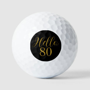 Balles De Golf 80e anniversaire Black Gold Anniversaire