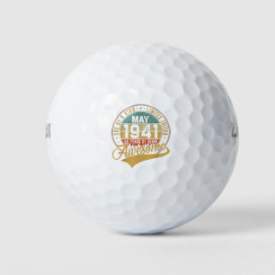 Balles De Golf 80e anniversaire Cadeau Retro Mai 1941 80 ans 80e
