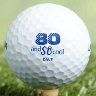 Balles De Golf 80e anniversaire papa cadeau - Cool bleu 80 ans