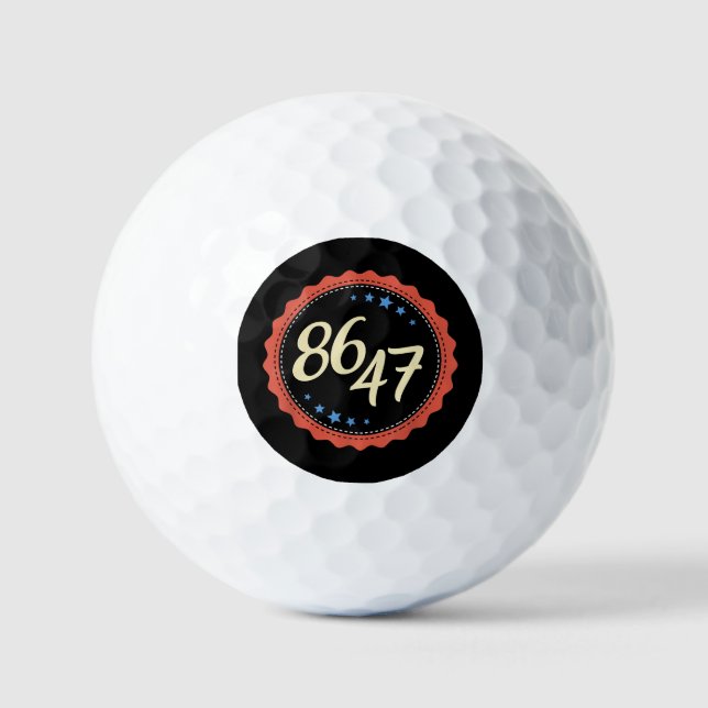 Balles De Golf 86 47 Anti Trump drôle (Recto)