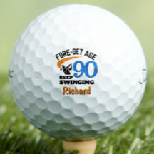 90e Anniversaire Golf Balls 90 Ans Drôle Cadeau Bl