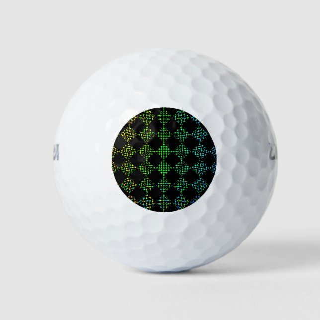 Balles De Golf à damiers Moire par Kenneth Yoncich (Devant)