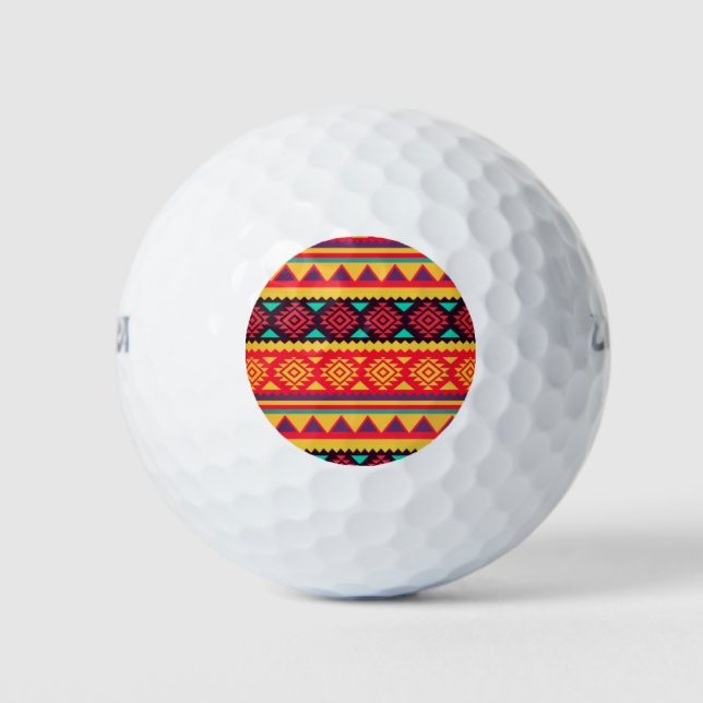 Balles de golf à impression géométrique du sud-oue (Devant)