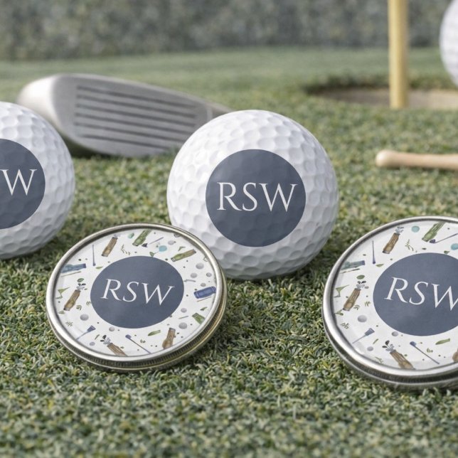 Balles de golf à monogramme | Cadeau d'anniversair (Créateur téléchargé)