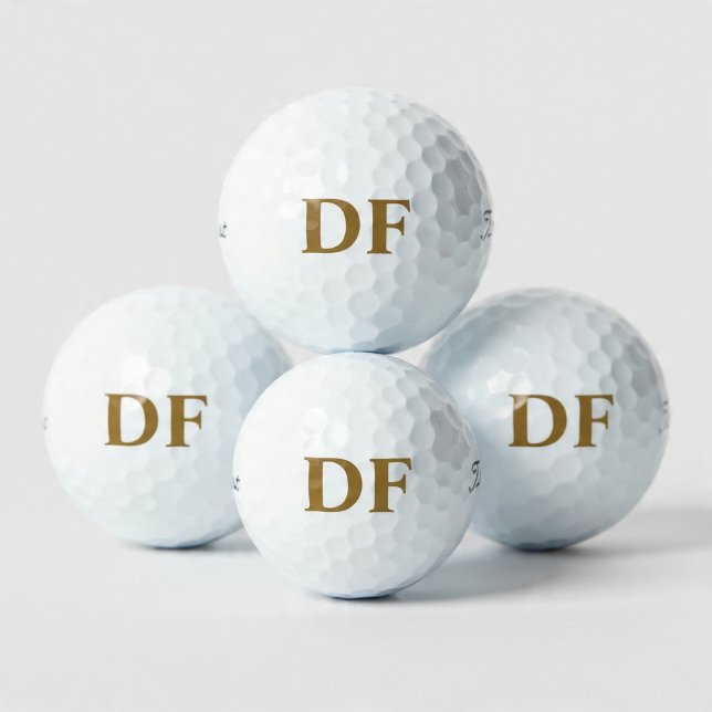 Balles de golf à monogramme doré (Créateur téléchargé)