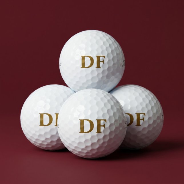 Balles de golf à monogramme doré (Créateur téléchargé)