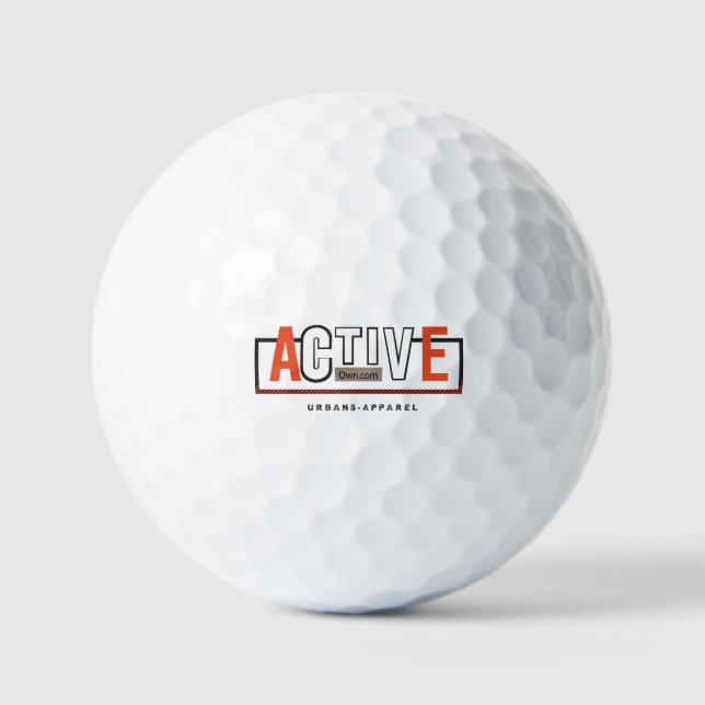 Balles De Golf Active Mode On – Stay Fit Stay Moving Design (Recto)