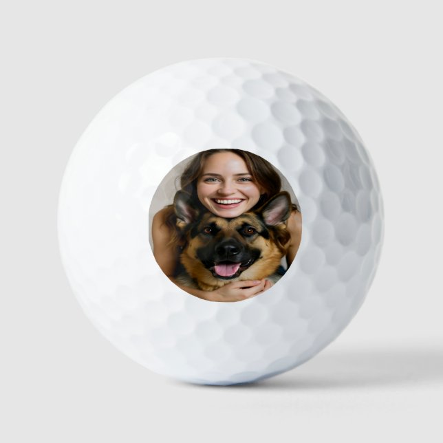 Balles De Golf Add German Shepherd Photo Personalize (Recto)