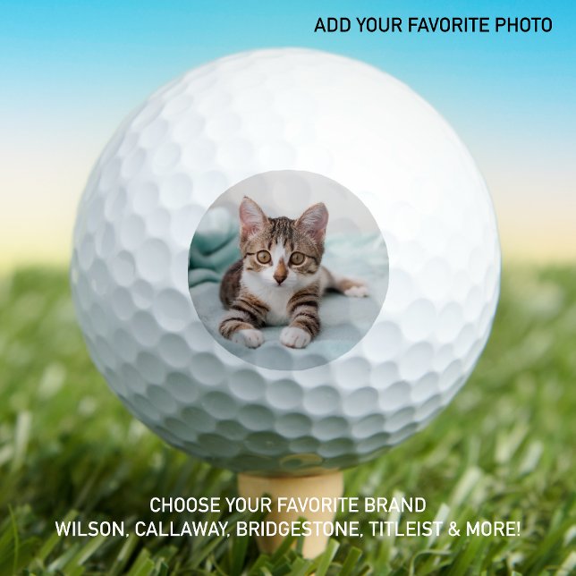 Balles De Golf Adorable Kitten Amoureux des chats Photo personnal (Créateur téléchargé)
