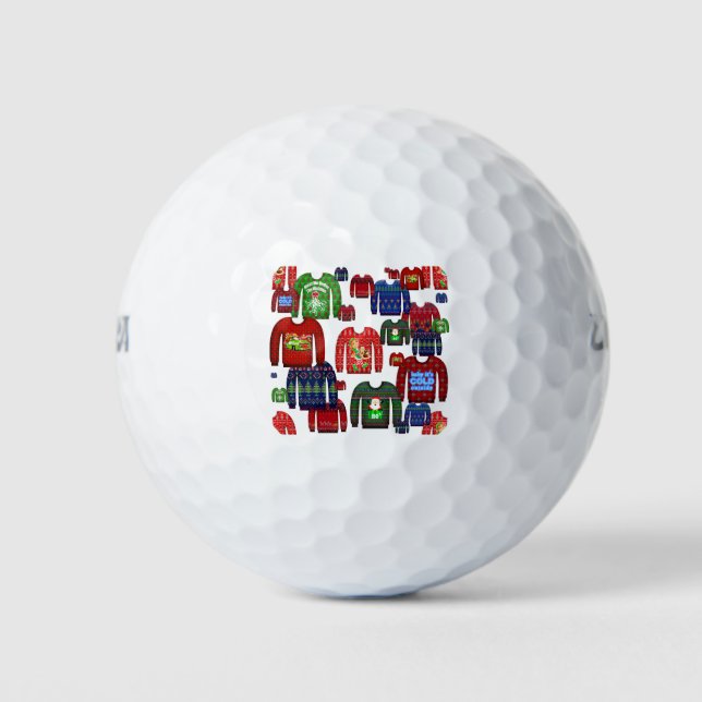 Balles De Golf affreux chandail de Noël (Devant)