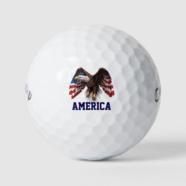 Balles De Golf Aigle américain de la Fierté de plume (Devant)