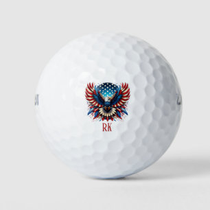 Balles De Golf Aigle américain patriotique
