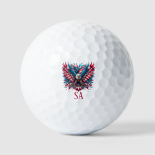 Balles De Golf Aigle Américain Rouge Blanc et Bleu