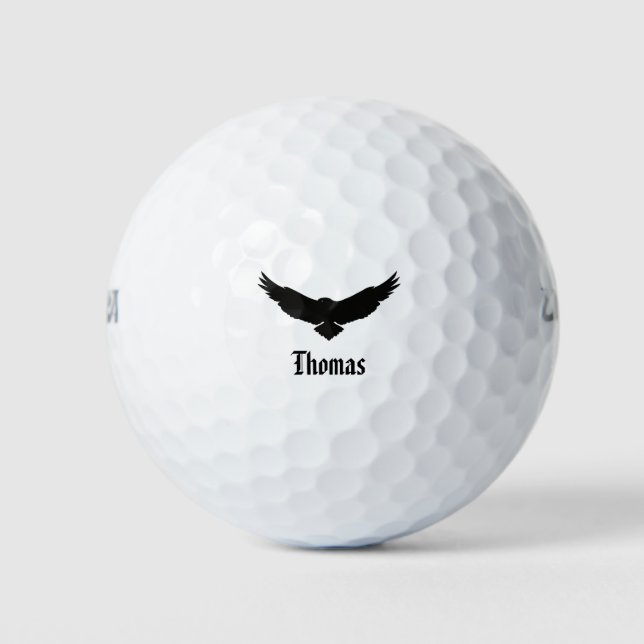 Balles De Golf Aigle classique simple gris foncé profond personna (Devant)