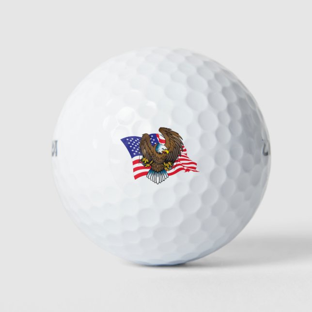 Balles De Golf Aigle et drapeau (Devant)
