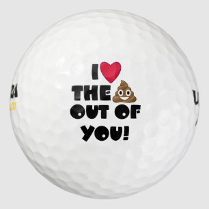 Balles De Golf Aimer Le Poop Emoji