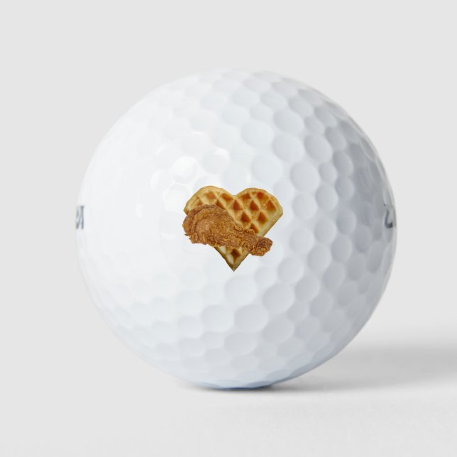 Balles De Golf aimer les gaufres de poulet (Devant)