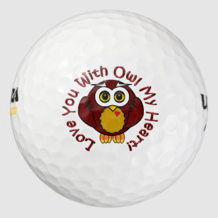Balles De Golf Aimez Votre Chouette Avec Mon Coeur ! -Chouette