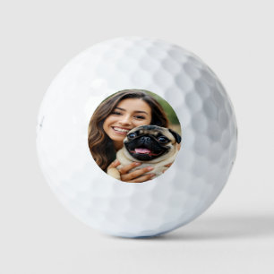 Balles De Golf Ajouter une photo de Pug Personnaliser Personnalis