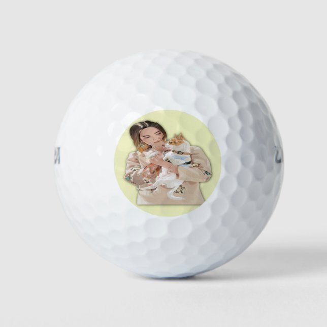 Balles De Golf Ajouter une photo personnalisée (Devant)