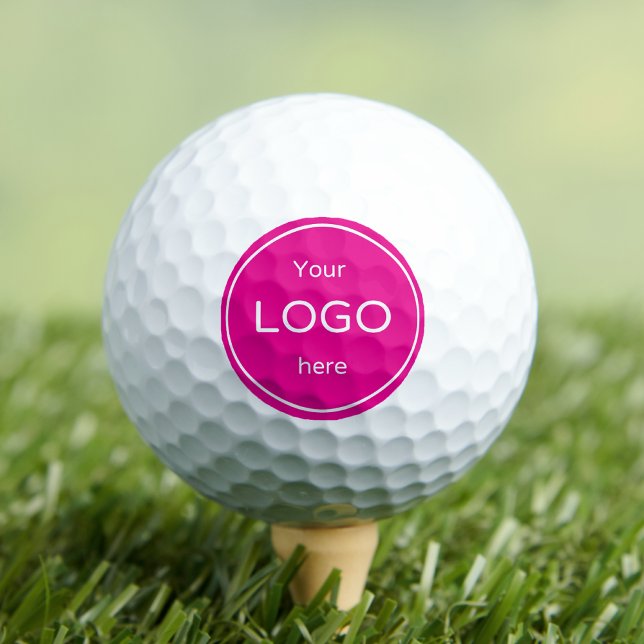 Balles De Golf Ajoutez le logo de votre entreprise golfing rose v (Créateur téléchargé)