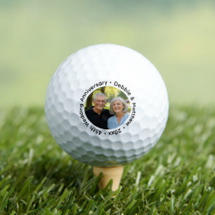 Balles De Golf Ajoutez votre propre photo de couple 45e anniversa